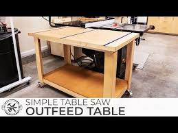 Build Your Own Table Saw Outfeed Table Today Free Plans And Full Video Tutoral Make This In One In 2020 Assembly Table Diy Woodworking Woodworking Assembly Table