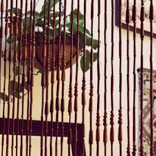 vintage 60s 70s wood door curtain boho hippie beads doorway room divider handmade antique unique gift bohemian curtains room divider doors door curtains