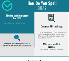 Correct Spelling For Bua Infographic Spellchecker Net