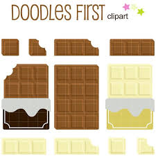 This Clipart Set Includes The Following Elements 2 X Chocolate Bars 1 X White Chocolate Bar 4 X Chocolate B Clip Art Cupcake Toppers Paper White Chocolate Bar