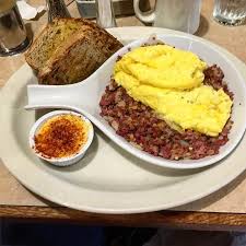 Corned Beef Hash And Scrambled Eggs With Rye Toast Picture Of The Egg Of Estes Estes Park Tripadvisor