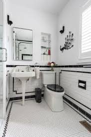 Dazzling tile for art deco baths. 75 Beautiful Traditional Black And White Tile Bathroom Pictures Ideas May 2021 Houzz