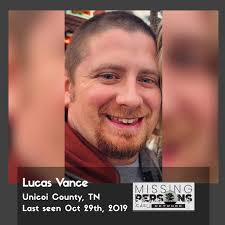 💔 We are deeply saddened to report that Lucas has been found deceased. Our  thoughts and prayers go out to his loved ones. Lucas Vance, 35 Unicoi  County, TN Last seen Oct