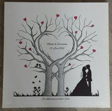 Wedding Tree Herz Fingerabdruck Baum Hochzeit Geschenk Leinwand 50 50 60x60cm Hochzeitsgeschenk Ideen Fingerabdruck Baum Hochzeit Baum Hochzeit Fingerabdruck Baum