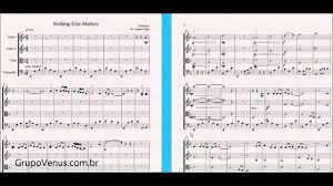 and no thing else. Nothing Else Matters Metallica Arrangement Free Sheet Music For Violin And String Quartet Youtube