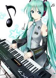 初音ミク 生誕祭記念イラスト 2 メモリーさん 描くのが遅くて超遅刻してしまいました a ミク誕オメ ｗ 弾いてるシンセサイザーはミクのモデルになってるヤマハdx7の後継機dx7 です 例によって見やすい1920pixと原寸の3026pixの2枚です 初音ミク