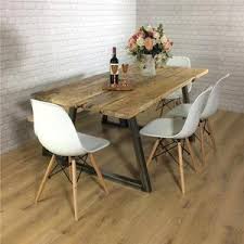 industrial dining table rustic solid