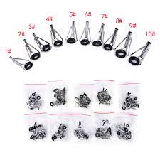 Ad Ebay 80pcs 10sizes Steel Fishing Rod Pole Guide Tip Top Ring Eye Repair Kit Blacke Lb Top Rings Rod Fly Rods