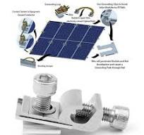 Solar Panel Grounding Hardware PV Modules Mounting Earthing ...