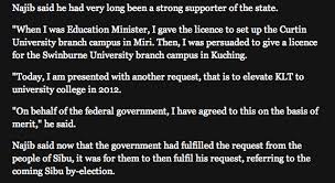 Land surveying requires certain tools. Promises Are Even Cheaper Than Bribes Sibu S University Pledges Sarawak Report