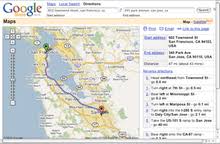Get directions to your second destination. Google Maps Wikipedia