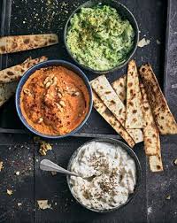 Orientalische Dips In 3 Farben Rezept Lebensmittel Essen Gefullte Paprikaschoten Und Rezepte