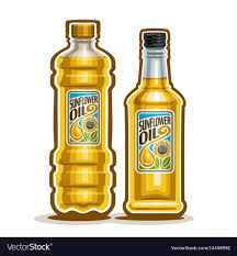 2 Yellow Bottles With Sunflower Oil Vector Image On Vectorstock In 2020 Sunflower Oil Sunflower Bottle