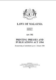 Deposit, printed document to bear name of printer and publisher, validity of license and permit, revocation the prohibition order was known as the printing presses and publications (control of undesirable publications) under the printing presses and publications act 1984 (the ppp act). Home Ministry Retains Control Despite Amendments To Pppa Academic Mutterings