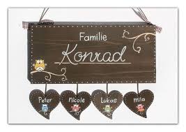 Shabby Turschild Eulenfamilie Namensschild Turschilder Hausturschilder Holzturschilder