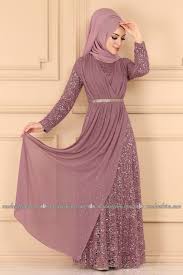 Modaselvim Abiye Kruvaze Detayli Tesettur Abiye 7360eh211 Gul Kurusu Model Pakaian Hijab Model Pakaian Model Baju Wanita