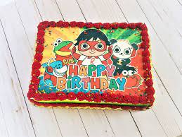 This cute cake topper will embellish any child birthday cake ! Digital File Ryan S World Cake Image Etsy Ryan Toys Happy Birthday Greetings Happy Birthday Friend