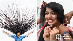 By keeping the hair all the same length beside the back part. Teen With World S Longest Hair Cuts It Off After 12 Years Of Growing It Guinness World Records