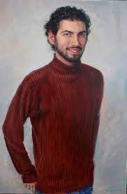 My Oldest Son Jacob When He Was About 18 An Oil Painting Artwork Painting Men Sweater