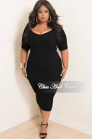 Final Sale Plus Size Off The Shoulder Bodycon Dress In Black Ribbed Fabric Women Dresses Classy Plus Size Black Dresses Chic And Curvy