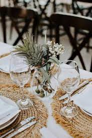 Raffia Boho Placemats Wedding Charger Natural Placemats Fringes My Bali Living In 2020 Wedding Table Settings Natural Placemats Wedding Place Settings