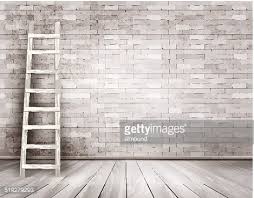Download white brick background stock photos. Old White Brick Wall Background With Wooden Ladder Vector Clipart Image