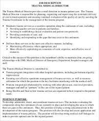 Job description for patient accounts director. Free 9 Medical Director Job Description Samples In Ms Word Pdf
