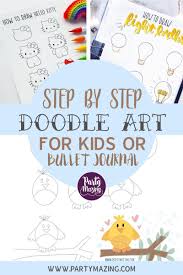 17 Cute Doodle Art Step By Step For Kids And Bullet Journal Partymazing In 2020 Cute Doodle Art Doodles Cute Doodles