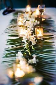 Palm Leaf Wedding Table Runner Wedding Table Centerpieces Wedding Table Wedding Centerpieces
