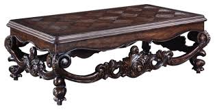 Coffee & tea service napkin rings table accents. Cocktail Table Baroque Rococo Antique Textured Distressed Walnut Victorian Coffee Tables By Euroluxhome Houzz