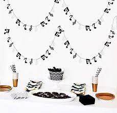 Music party ideas that include beautiful and delicious deserts, are a great opportunity to reflect the. Furuix Music Note Garland G Clef Garland Music Party Banner Music Theme Party Decorations Music Birthday Rock Star Birthday Rock And Roll Party Music Theme Party Amazon Ae Toys