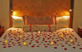 Modern sweetheart table with plant. Romantic Bedrooms Click Upper Left Tab To View Video Hotel Room Decoration Romantic Room Design Romantic Hotel Rooms