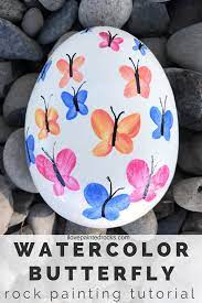 How To Paint A Watercolor Butterfly Painted Rock Rock Painting Tutorial Butterfly Painted Rock Painted Rocks