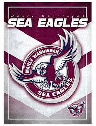 The manly warringah sea eagles logo colors with hex & rgb codes has 5 colors which are spanish purple (#6f0f3b), philippine silver (#acb1b7), platinum (#e4e5e8), white (#ffffff) and yankees blue (#182e48). Nrl Team Logo Manly Sea Eagles 1000 Piece Puzzle Puzzles Sanity