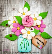 Flowers In A Mason Jar Cookie Connection