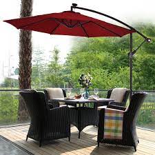 Maybe you would like to learn more about one of these? Costway 10 Hanging Solar Led Umbrella Patio Sun Shade Offset Market W Base Burgundy Walmart Com Walmart Com