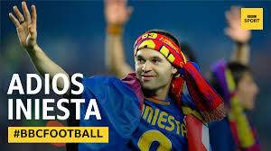 Image result for INiesta bids farewell to barca