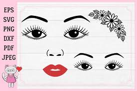 Download Eyes Eyelashes Eyebrow Lips Graphic By Magic World Of Design Creative Fabrica PSD Mockup Templates
