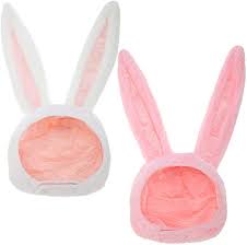 Amazon Com 2 Pieces Plush Bunny Ears Hats Rabbit Costume Hats Bunny Warm Hats For Women Men Halloween Easter Decoration Favo Ear Hats Rabbit Costume Cute Hats