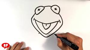 Draw a big circle as a guide for kermit the frog's head. How To Draw Kermit The Frog Easy Pictures To Draw Youtube