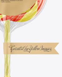 The world's best free ux&ui resource site, you can download the free mockup, wireframe kits, ui kits, fonts, icons, logo, presentation, theme, templates, textures, backgrounds and more here. Swirl Lollipop With Sticker And Kraft Flag Label Mockup In Packaging Mockups On Yellow Images Object Mockups