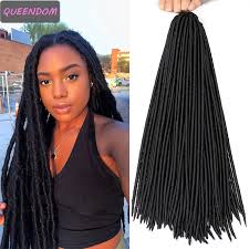 Thus, the longer human hair you have, the more length and the fuller your human hair braids will be. Buy Ombre Faux Locs Crochet Hair Long Synthetic Dread Braiding Hair Extensions 18 Straight Soft Loc Dreadlocks Crochet Braids Hair Cicig