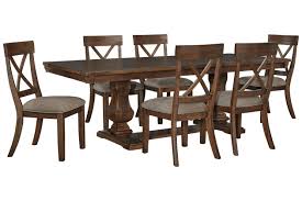 Designed and manufactured by ashley furniture industries. Windville Dining Table And 6 Chairs Ashley Furniture Homestore Dining Table Furniture Upholstered Side Chair