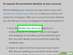 Accessing your instagram account via email. How To Delete An Instagram Account With Pictures Wikihow
