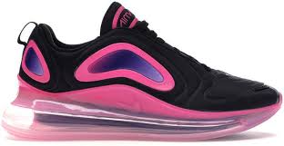 Nike Air Max 720 Black Laser Fuchsia In 2020 Nike Air Max Casual Running Shoes Nike Air