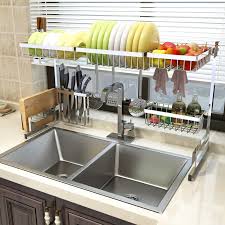 The different color options makes it easier to match to many different kitchen decors and styles. Readystock Stainless Steel Vertical Drying Kitchen Sink Rack Kitchen Storage Rack Ikea Shelf Shopee Malaysia