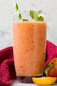 A Naturally Sweetened Smoothie No Sugar Added A Combination Of Fresh And Frozen Fruits To Peach Smoothies Nutribullet Smoothie Recipes Fruit Smoothie Recipes