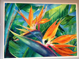 Painting Oil Painting Bird Of Paradise Flower Original Large Tropical Flower Watercolor Art By Christiemarieart 4500 00 Tropical Painting Watercolor Art Paintings Birds Of Paradise Flower