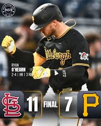 North - Pirates fall to the Cardinals 11-7 and lose their 3rd ...