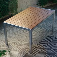 Coral Coast Southwick Outdoor Aluminum Faux Wood Patio Dining Table Wood Patio Patio Dining Affordable Outdoor Furniture
